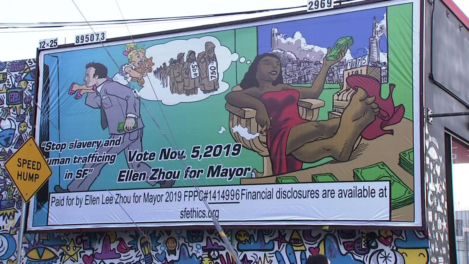 Billboard Ellen Lee Zhou for 2019 San Francisco Mayor Election